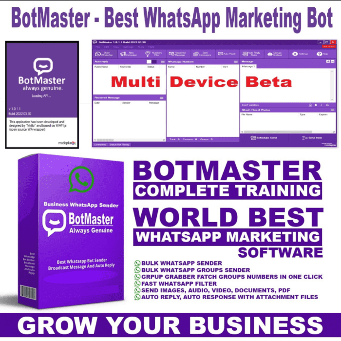 Botmaster Whatsapp message sender