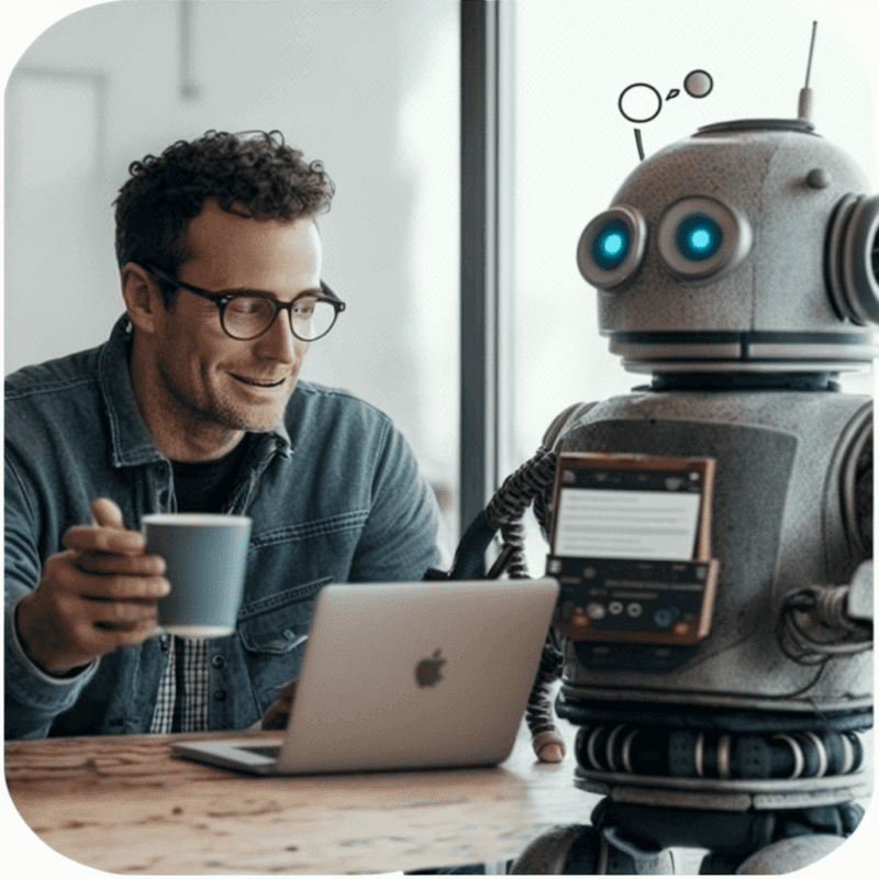 Benefit of An image of a customer using AI-powered chatbots into your customer service strategy